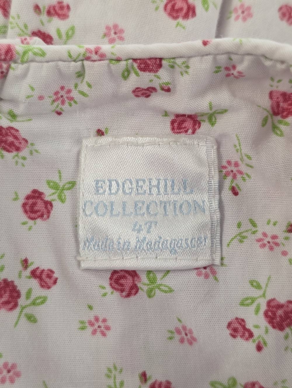 Smocked Ditsy Floral Sleeveless Dress Girls 4T Cottagecore Cotton White Pink - Picture 7 of 9
